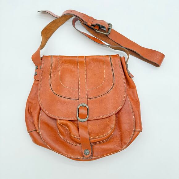 Patricia Nash Handbags - Patricia Nash Heritage Barcelona Saddle Bag Brown Leather Western Boho Purse